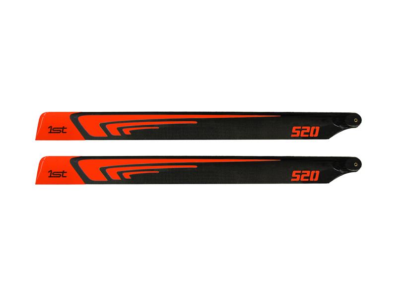 1st Main Blades CFK 520mm FBL Orange