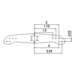 MKS X8/X6 4.5" Carbon Offset Rudder Arm