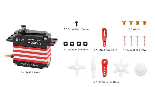 Special order HLS6513 HV Standard 4-Pole Brushless Digital Metal Gear 6BB Servo with Contactless Hall Sensors