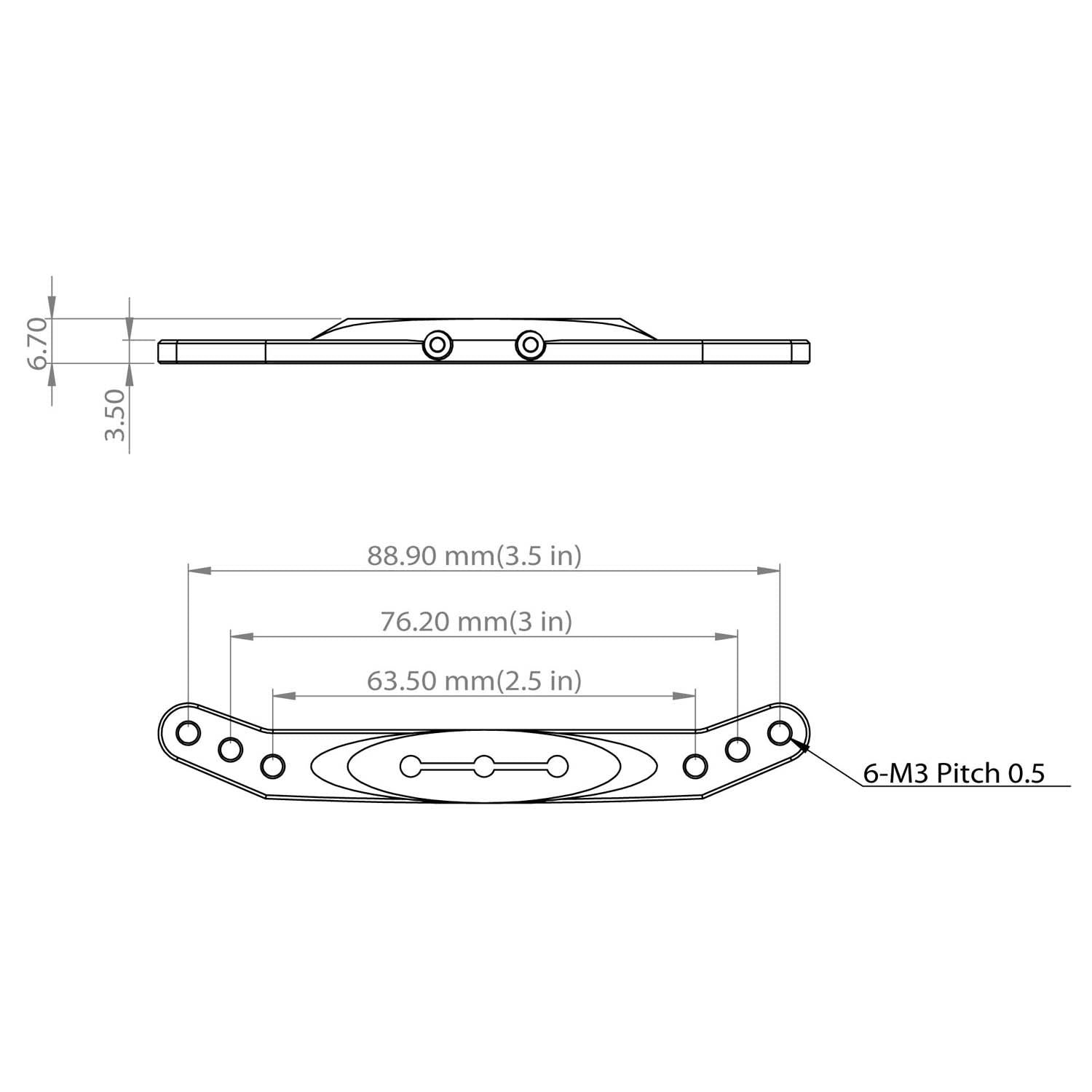 X6 Metal 3.5" rudder metal horn
