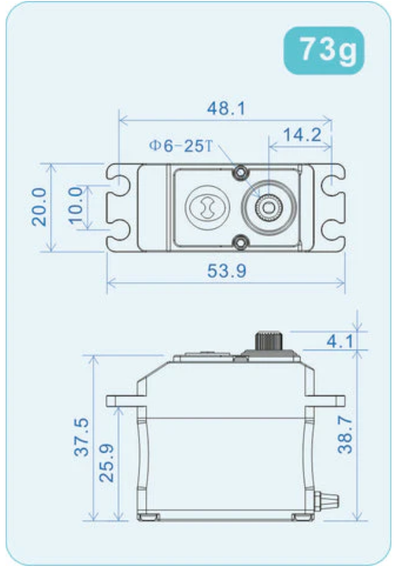 THETA RAZOR-C1 NFC HV Standard Cyclic Brushless Servo (Black Color)