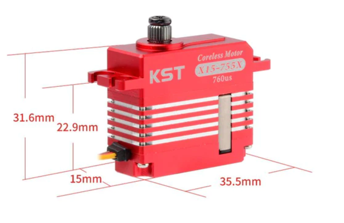 KST X15-755X Tail Servo for Helicopters 325-425 mm