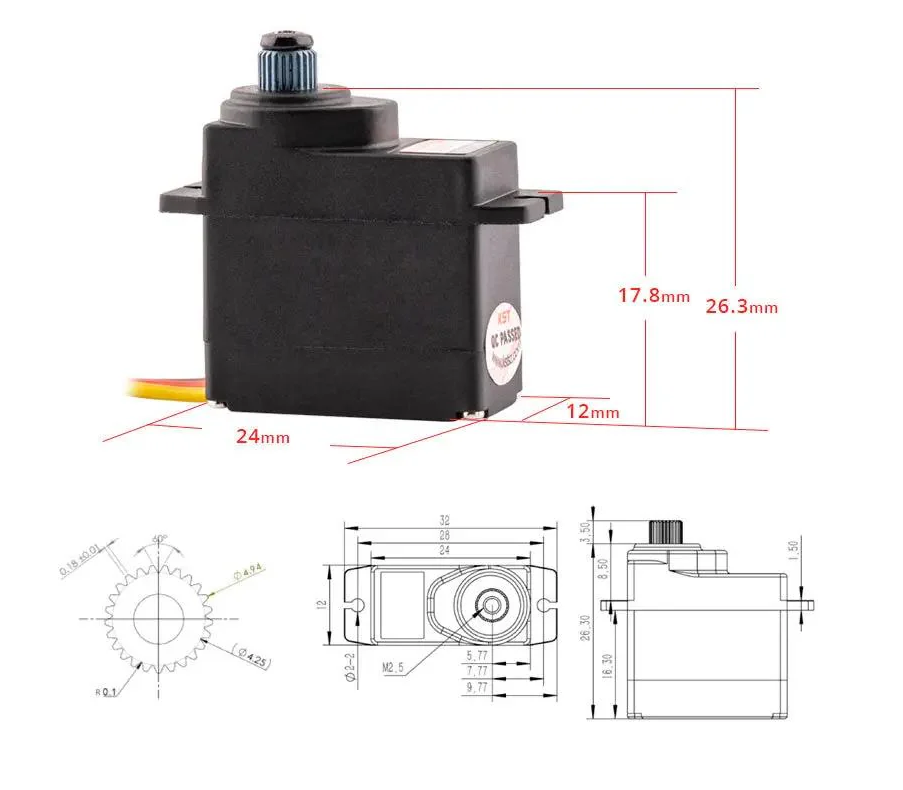 DS113MG V6.0 Digital Metal Gear Micro Servo 3.5kg