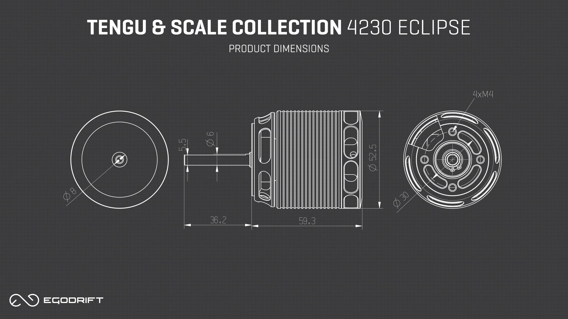 11968 TENGU 4030EC 800 kv ECLIPSE (6 x 32) Shaft