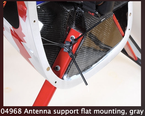 4968 Antenna support flat mounting, gray