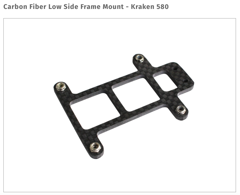 Carbon Fiber Low Side Frame Mount - Kraken 580