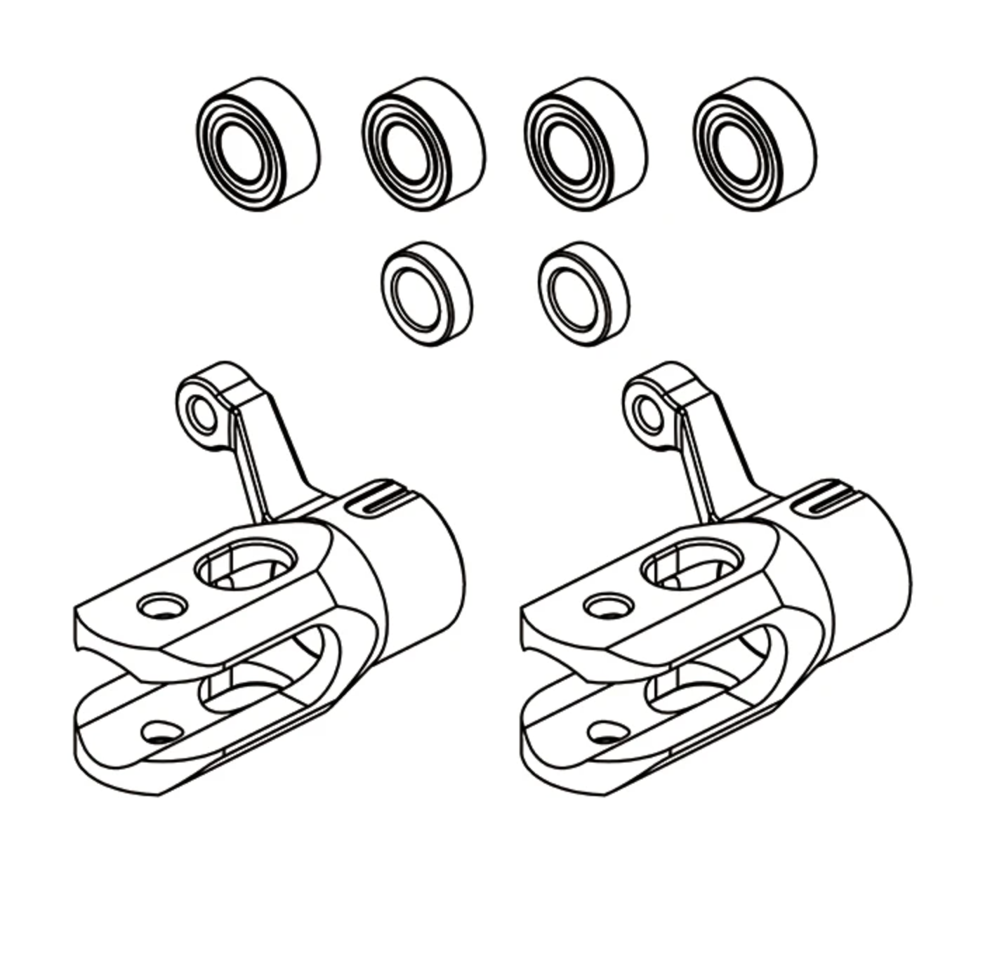 OMPHOBBY M2 3D Helicopter Metal rotor holder set (1set) OSHM2003