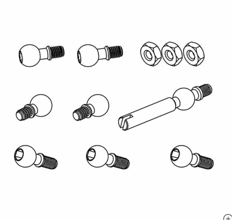 OMPHOBBY M2 3D Helicopter Ball Joint set (1set) OSHM2070