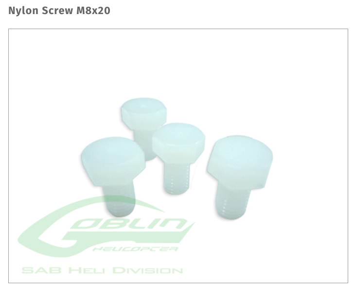 Nylon Screw M8x20