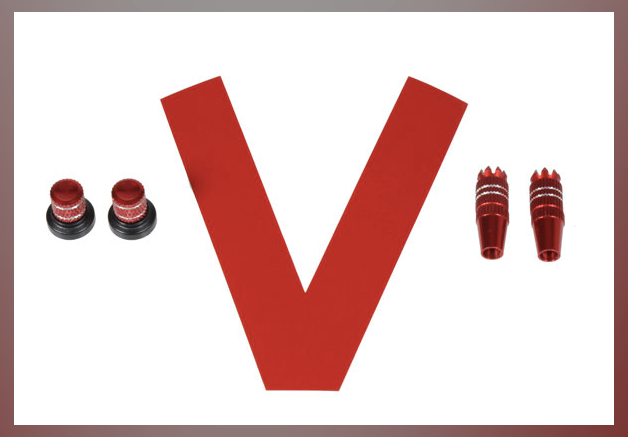 5372 Stick/Knob-Set metallic red