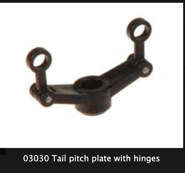 03030 Tail pitch plate with hinges