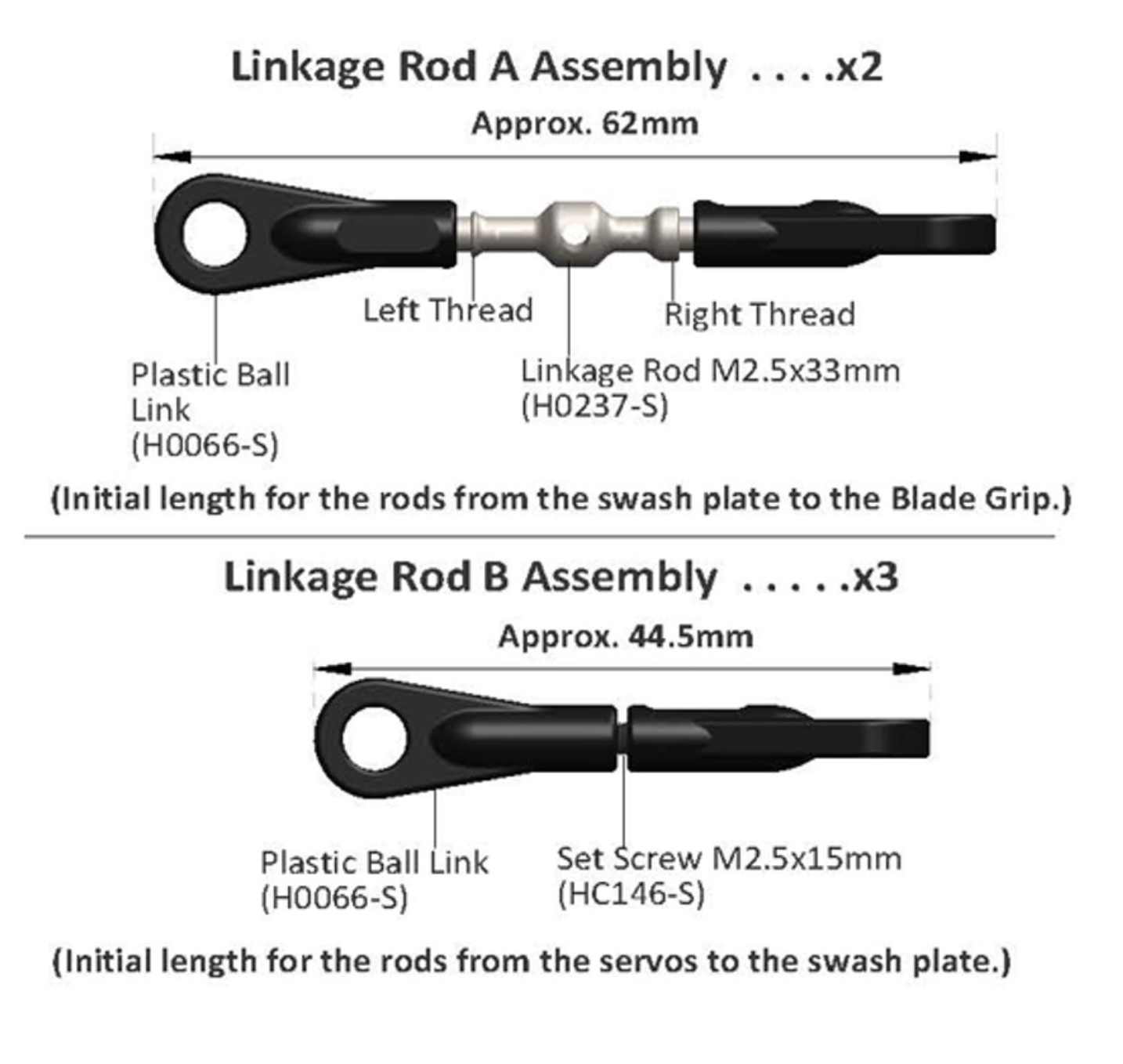 H0237-S Steel Main Linkage - Kraken 580/RAW 580