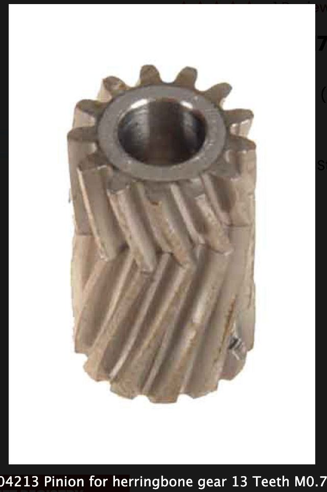 04213 Pinion for herringbone gear 13 Teeth M0.7