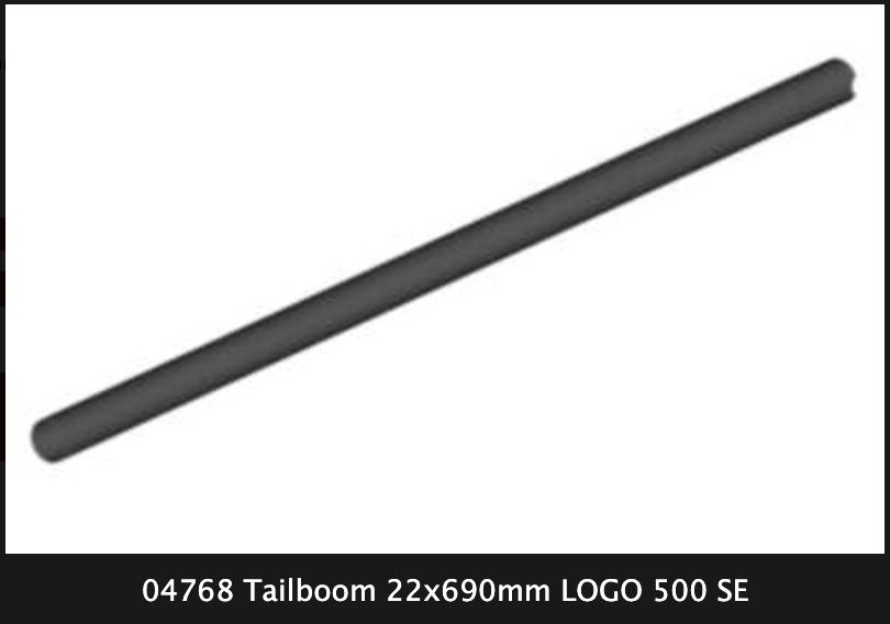 4768 Tailboom 22x690mm LOGO 500 SE