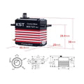 MS725 V8.0 HV Digital Coreless Servo with Contactless Hall Sensor 20Kgf.cm 0.07sec/60° for 550 & 700 Size RC Helicopter