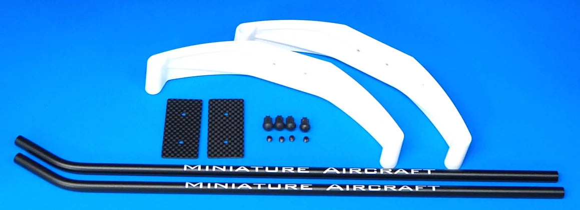 136-60-w White Strut IV & Black Skid - Set