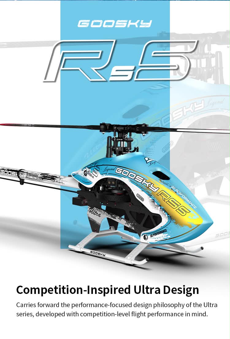 Pre-Orders Now Open Goosky Legend RS5 ULTRA Helicopter Kit - Danxia Orange / Without Blades