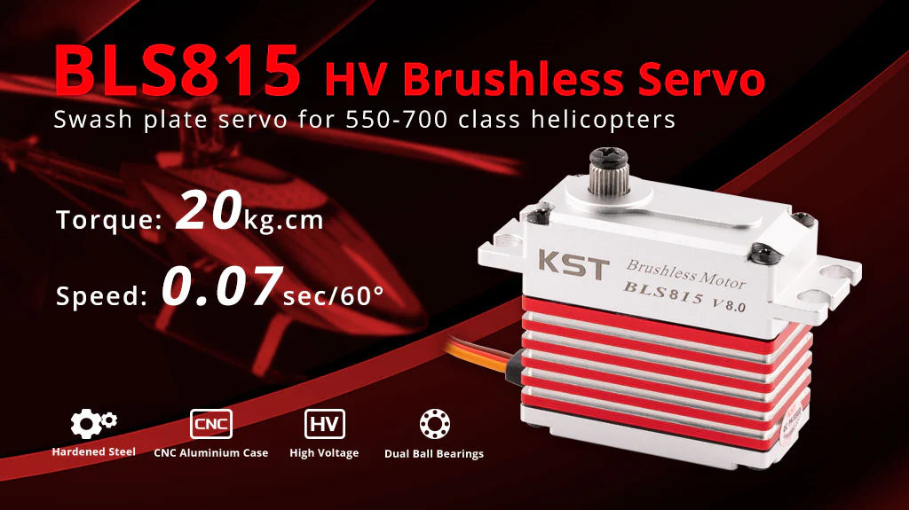 BLS815, helicopter HV, brushless swash plate servo, for 550-700-class