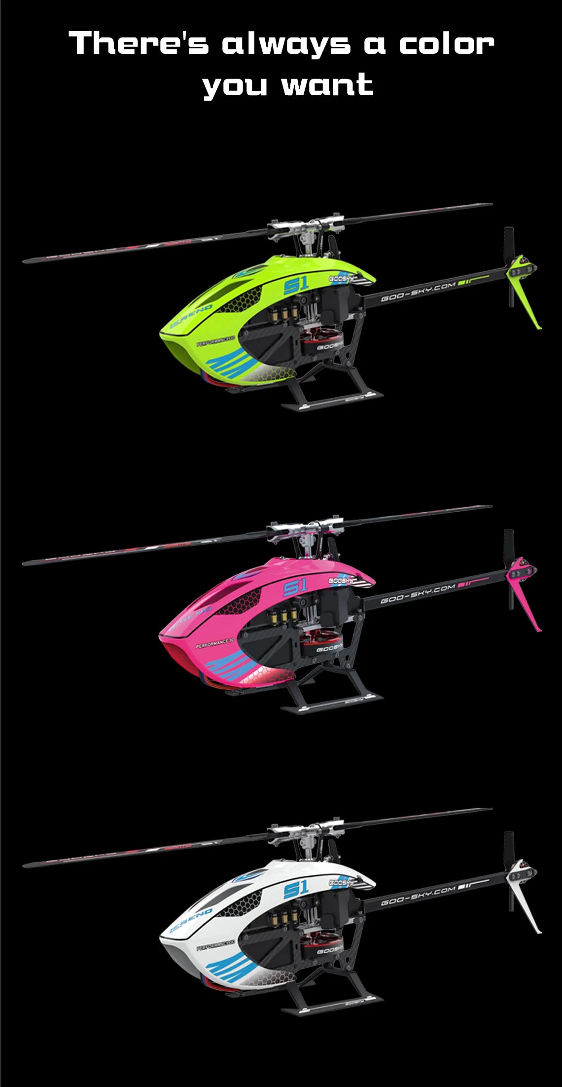 Goosky Legend S1 Helicopter (BNF) - Green