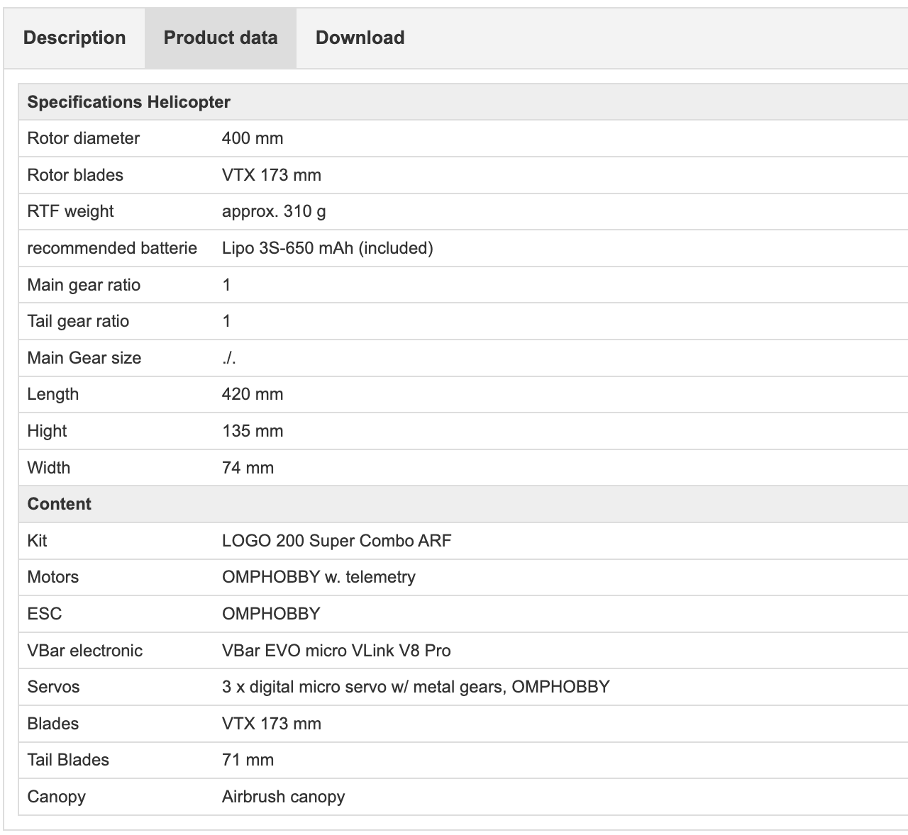 LOGO 200-V8 Bind&Fly Combo, blue