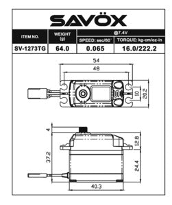 1273 TG High Voltage Coreless Digital Servo