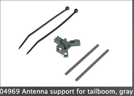 04969 Antenna support for tailboom, gray