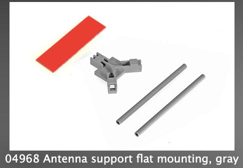 4968 Antenna support flat mounting, gray