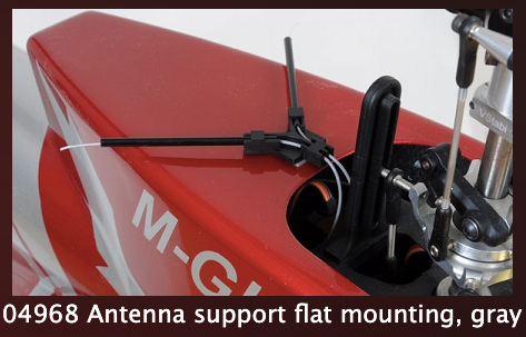 4968 Antenna support flat mounting, gray