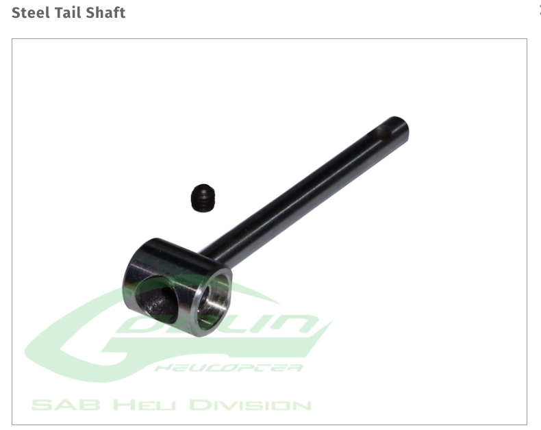 H0227-S Steel Tail Shaft