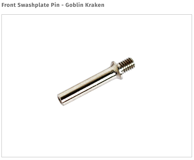 Front Swashplate Pin - Goblin Kraken