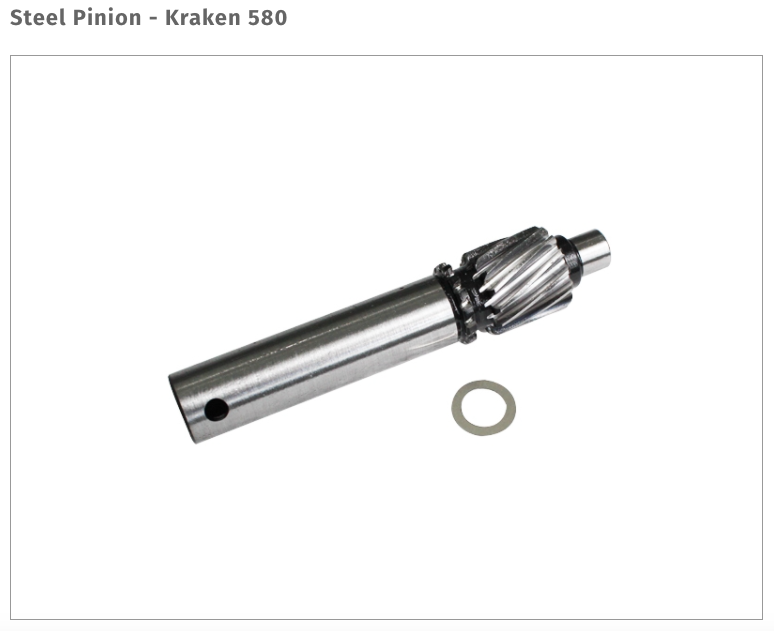 Steel Pinion - Kraken 580