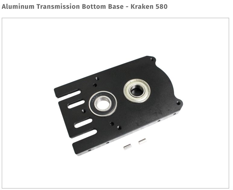 Aluminum Transmission Bottom Base - Kraken 580