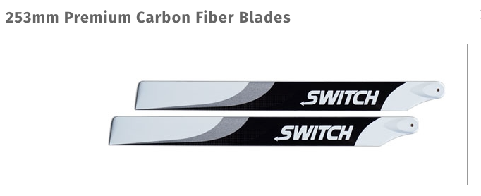 253mm Premium Carbon Fiber Blades.