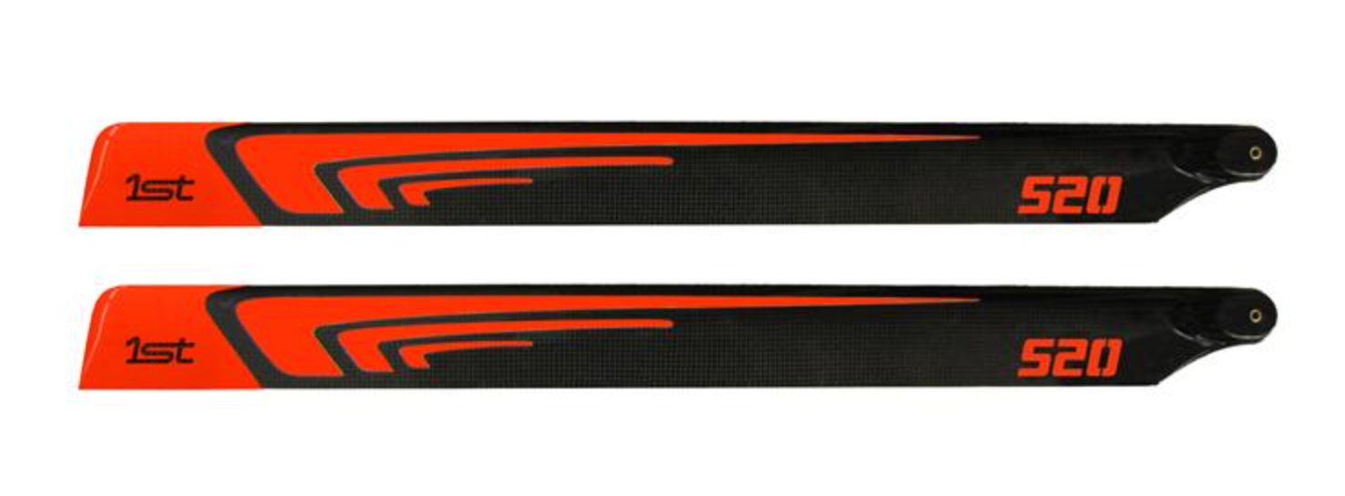 1st Main Blades CFK 520mm FBL (Orange)