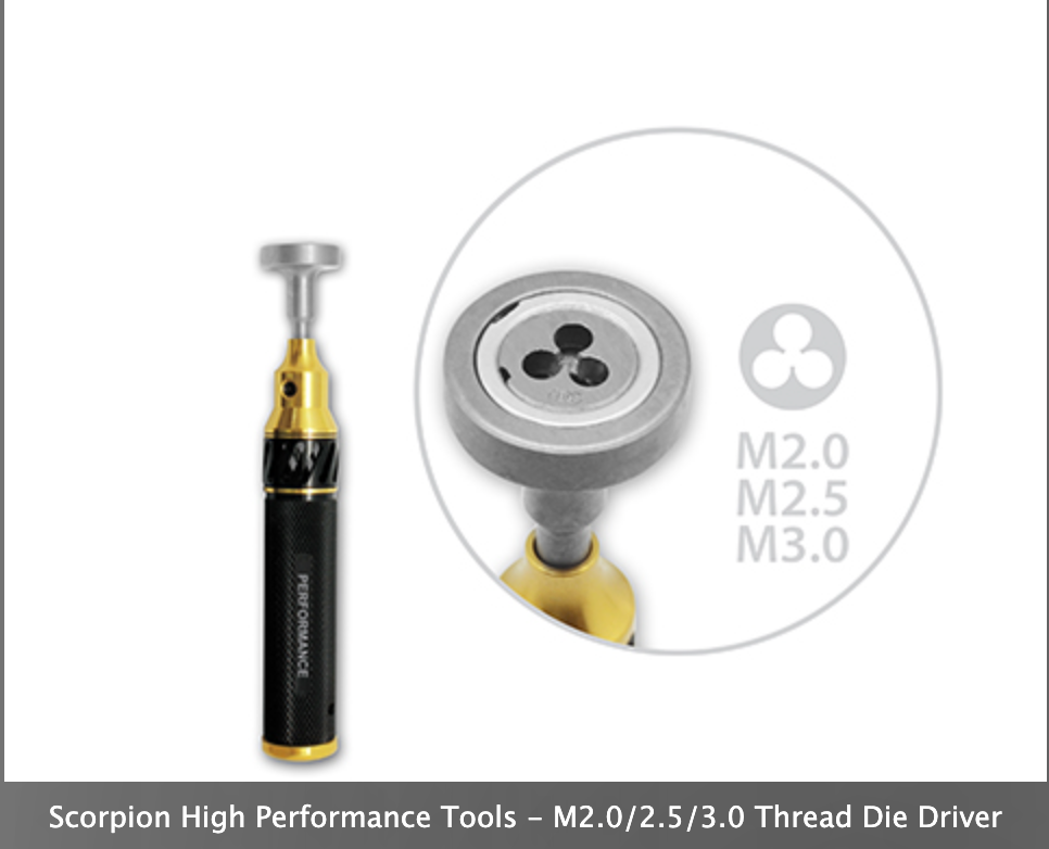 Scorpion High Performance Tools - M2.0/2.5/3.0 Thread Die Driver