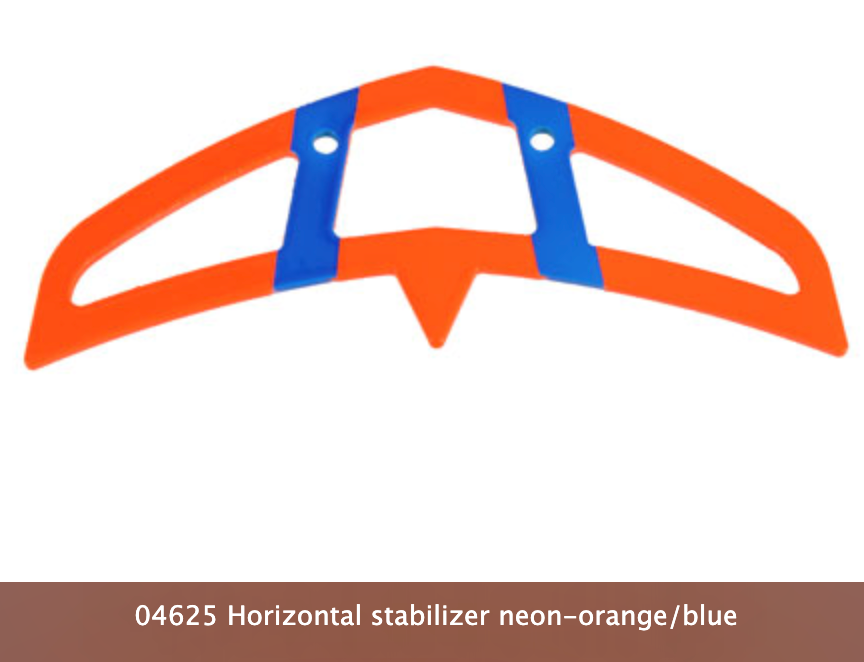 4625 Horizontal stabilizer neon-orange/blue