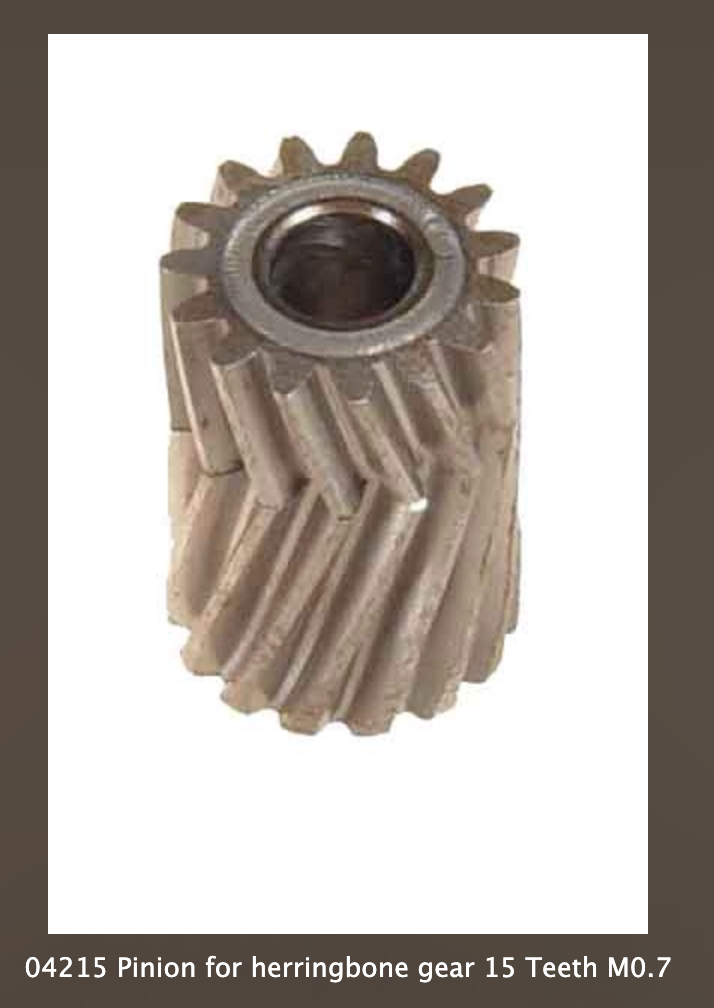 4215 Pinion for herringbone gear 15 Teeth M0.7