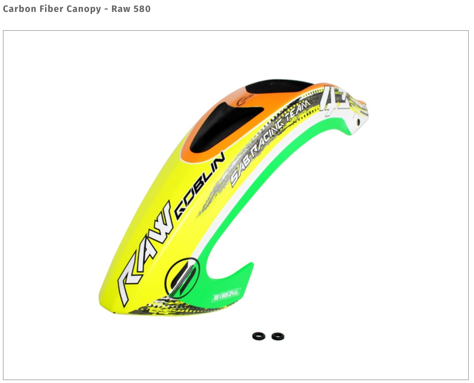 Carbon Fiber Canopy - Raw 580