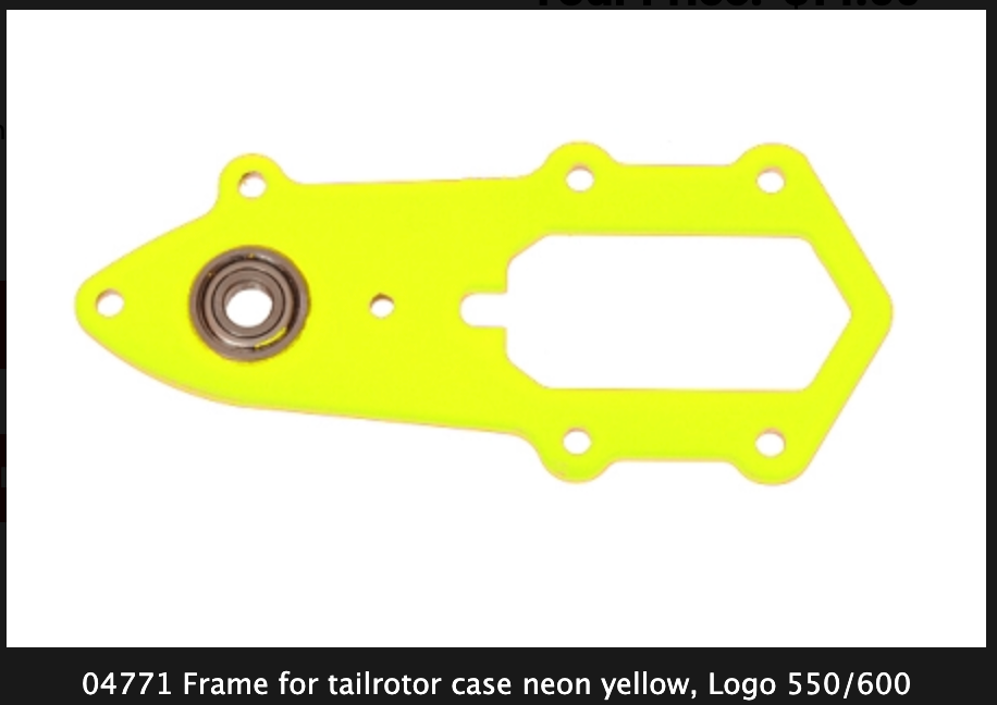04771 Frame for tailrotor case neon yellow