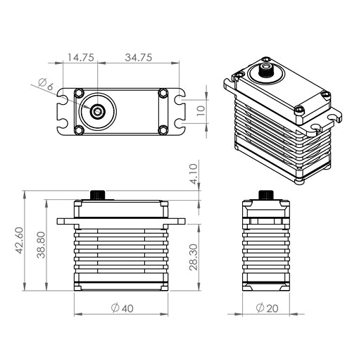 HBL599 MKS X6 Servo